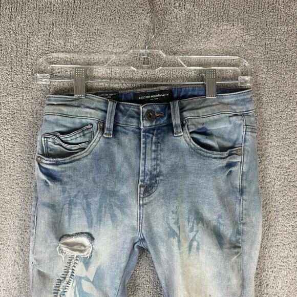 Cult of Individuality Jeans Men's 29x32 Punk Nomad Skinny Distressed Skater - Picture 3 of 12